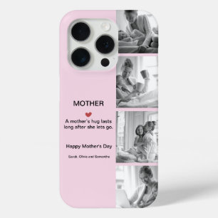 Funda Para iPhone 15 Pro Collage de fotos blanco y negro personalizado