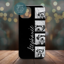 Funda Para iPhone 15 Collage de fotos de Instagram en blanco y negro