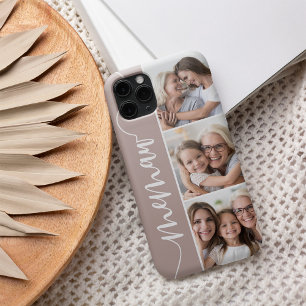 Funda Para iPhone 13 Collage de fotos de la abuela con guión de memoria
