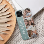 Funda Para iPhone 13 Collage de fotos de las abuelas de Mema Script<br><div class="desc">Celebra su condición de abuela con este caso especial de teléfono que incluye tres preciadas fotos de su nieta,  nieto o nietos. El apodo "Mema" aparece a la izquierda en elegantes letras de caligrafía para un toque personal único.</div>