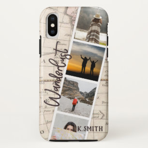 Funda Para iPhone X Collage de fotos de Recuerdos de Viaje. Lujuria.