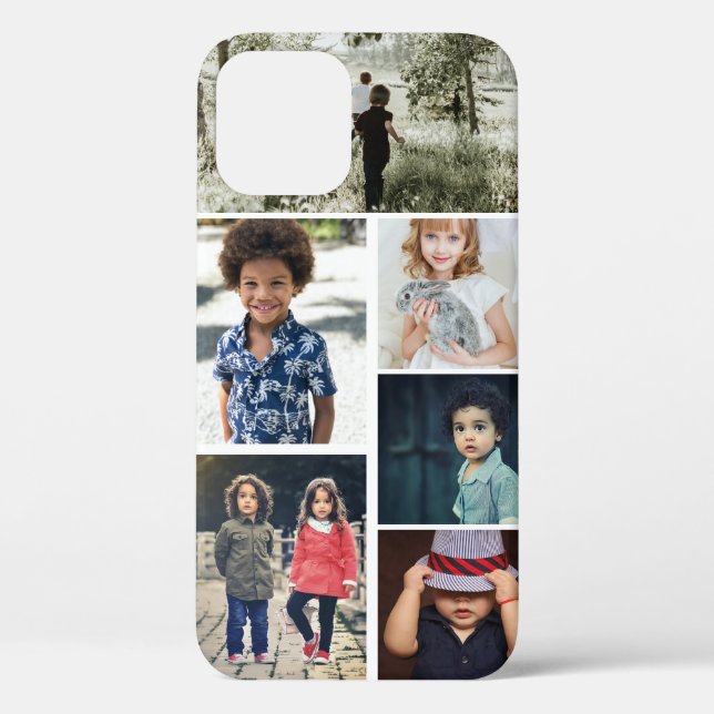 Funda De Case-Mate Para iPhone Collage de fotos de texto y foto personalizado (Reverso )