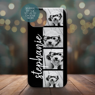 Funda Para iPhone 15 Collage de fotos en blanco y negro: puede editar e
