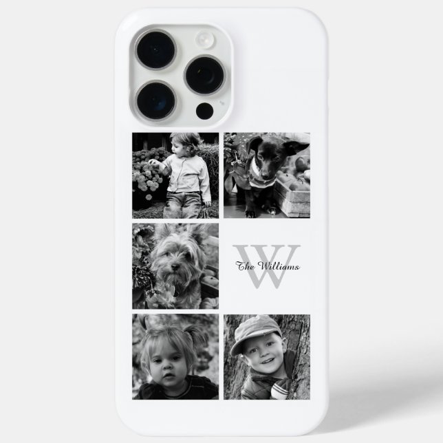 Funda De Case-Mate Para iPhone Collage de fotos familiar personalizado (Reverso )