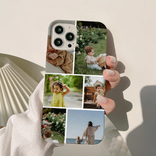 Funda Para iPhone 15 Collage de Fotos Familiar Simple 6