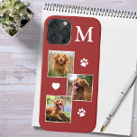 Funda Para iPhone 12 Pro Collage de fotos mascota Perro Naranja moderno<br><div class="desc">Ahora puedes llevar a tu mejor amigo contigo dondequiera que vayas con este estuche para iPhone para mascotas de perros personalizados. Este collage de 3 fotos con diseño de huellas de pulpa y corazón es moderno, elegante, fresco y lindo. ¡personalizar con tu foto de perro favorita, foto de gato o...</div>