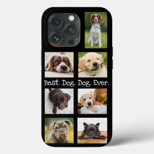 Funda Para iPhone 13 Pro collage de fotos Mejor Perro Papá Nunca Blanco Ne