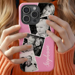Funda Para iPhone 11 Collage de fotos personalizadas de Instagram con n<br><div class="desc">Funda personalizada para iPhone 11 con collage de fotos de Instagram rosa. Este diseño moderno y trendy cuenta con un espacio para 4 fotos estilo instagram en forma cuadrada. Agrega tu nombre o texto para personalizar aún más este diseño personalizado de bricolaje y elige el color de fondo que desees....</div>