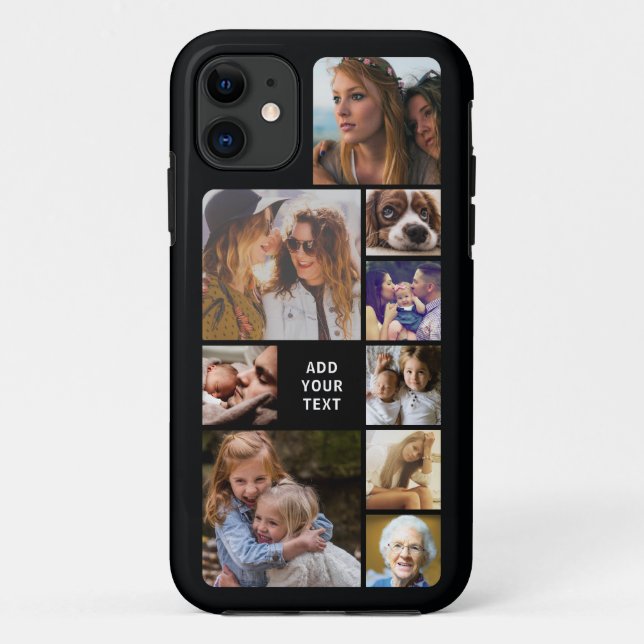 Funda De Case-Mate Para iPhone Collage de fotos personalizado (Reverso)