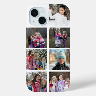 Funda Para iPhone 15 Collage de fotos personalizado 7