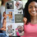 Funda Para iPhone 11 Pro Max Collage de fotos personalizado de 4 con presupuest<br><div class="desc">Estuche de teléfono personalizado para iphone 11 pro max y muchos otros modelos. El diseño incluye un collage de fotos personalizados con 4 de tus fotos favoritas, tu nombre y la frase "Cada día es un día feliz". La plantilla de fotos está preparada para que añadas tus fotos, trabajando en...</div>