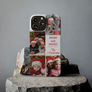 Funda Para iPhone 13 Pro Max Collage de fotos Personalizado de Navidades merry