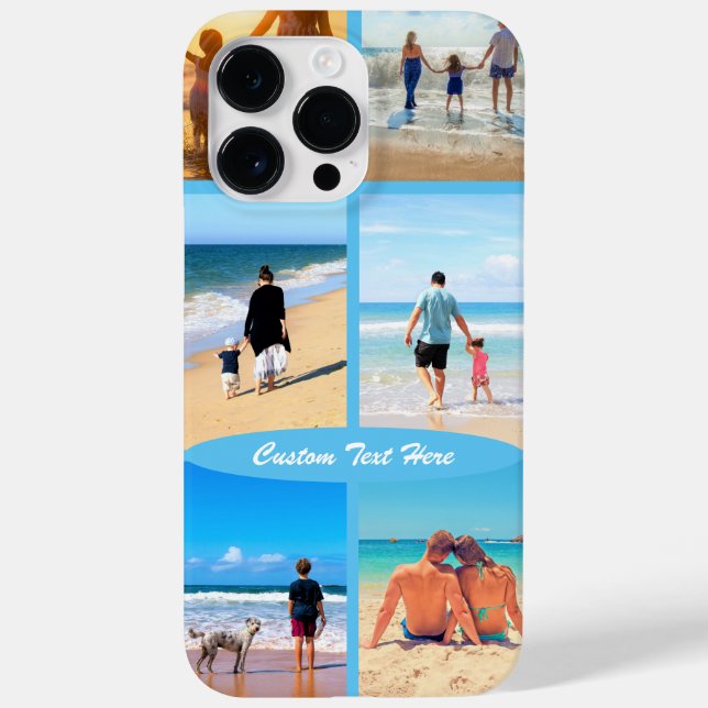 Funda De Case-Mate Para iPhone Collage de fotos personalizado Mensajes de texto r (Reverso)