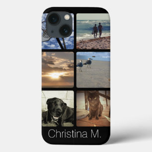 Funda Para iPhone 13 Collage de imágenes de mosaico multifoto personali