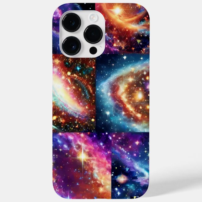 Funda De Case-Mate Para iPhone Collage de la diversión del planeta galáctico del  (Reverso)