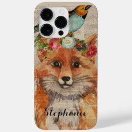 Funda Para iPhone 14 Pro Max De Case-Mate Collage de nombre personalizado de zorro floral ac