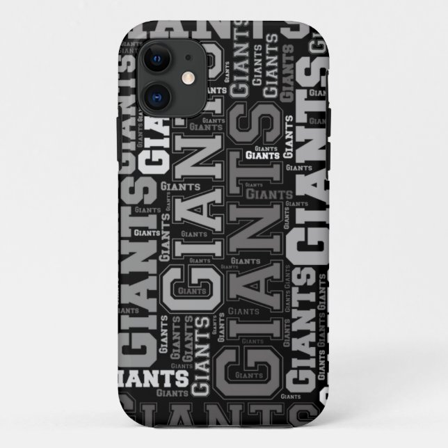 Funda De Case-Mate Para iPhone Collage de nombres de equipo de gigantes (Reverso)