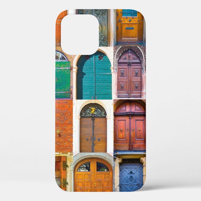 Funda De Case-Mate Para iPhone Collage de puertas delanteras medievales en Praga, (Reverso )