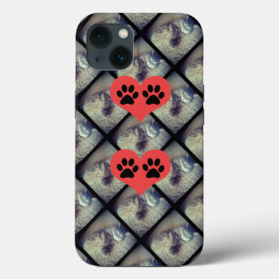 Funda Para iPhone 13 Collage de un gato con pinturas de Shirley Taylor