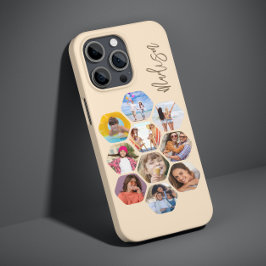 Funda Para iPhone 14 Pro De Case-Mate Collage de varias fotos simple moderno personaliza