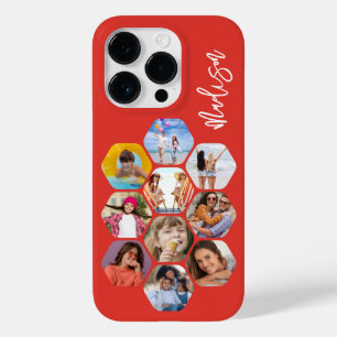 Funda Para iPhone 14 Pro De Case-Mate Collage de varias fotos Simple Moderno Personaliza