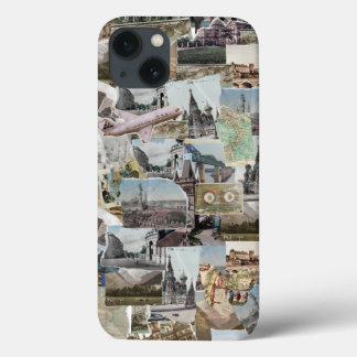 Funda Para iPhone 13 Collage de Viajes de Vintage - Aventuras inmaduras