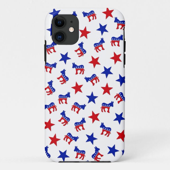 Funda De Case-Mate Para iPhone Collage del fiesta Democratic (Reverso)