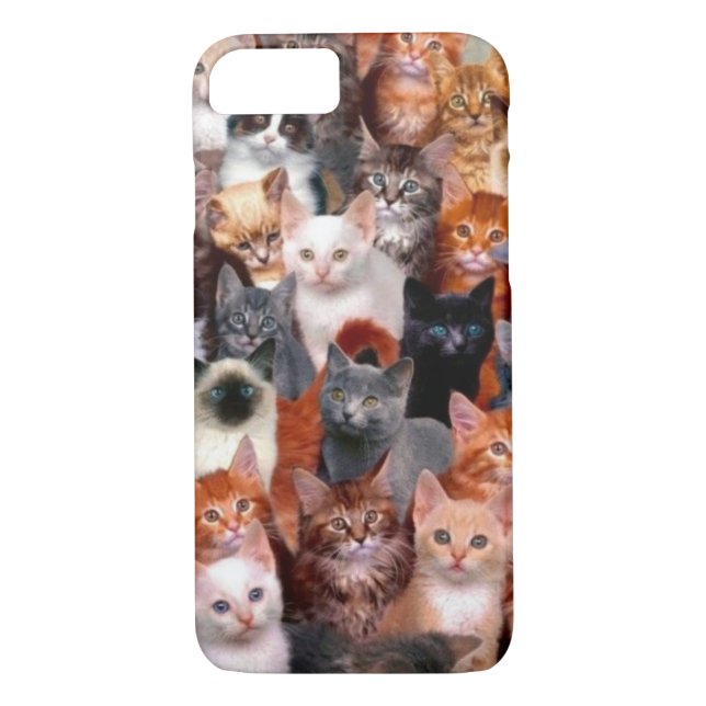 Funda De Case-Mate Para iPhone Collage del gato (Reverso)