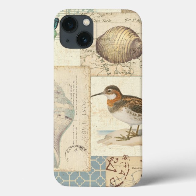 Funda De Case-Mate Para iPhone Collage del Seashell (Reverso)