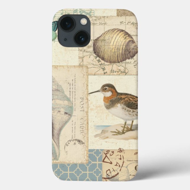 Funda De Case-Mate Para iPhone Collage del Seashell (Reverso)