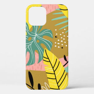 Funda Para iPhone 12 Collage exótico: Patrón de plantas tropicales