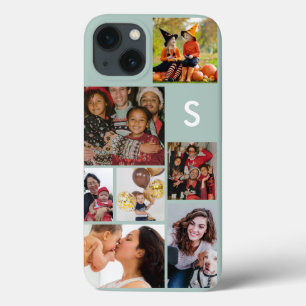 Funda Para iPhone 13 Collage fotográfico Monograma 8