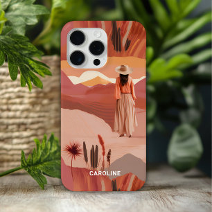Funda Para iPhone 15 Pro Max Collage moderno de Boho personalizado en dunas del