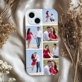 Funda Para iPhone 15 Collage personalizado de 6 fotos