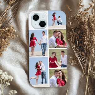 Funda Para iPhone 15 Collage personalizado de 6 fotos