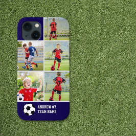 Funda Para iPhone 13 Collage photos Children's Soccer Team 