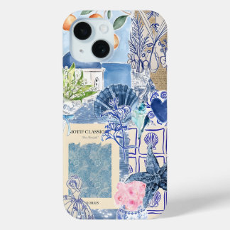 Funda Para iPhone 15 Collage Preppy, estuche Trendy Summer Collage Phon