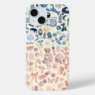 Funda Para iPhone 15 Collage Preppy, estuche Trendy Summer Collage Phon