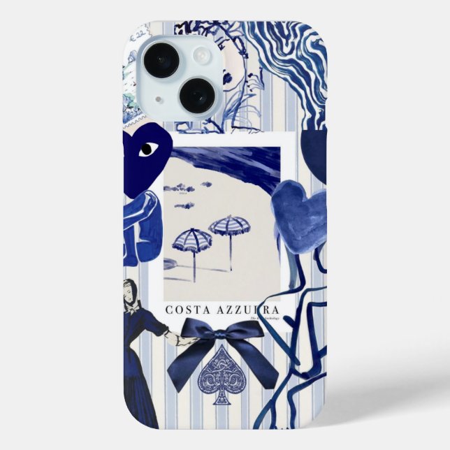 Funda De Case-Mate Para iPhone Collage Preppy, estuche Trendy Summer Collage Phon (Reverso )