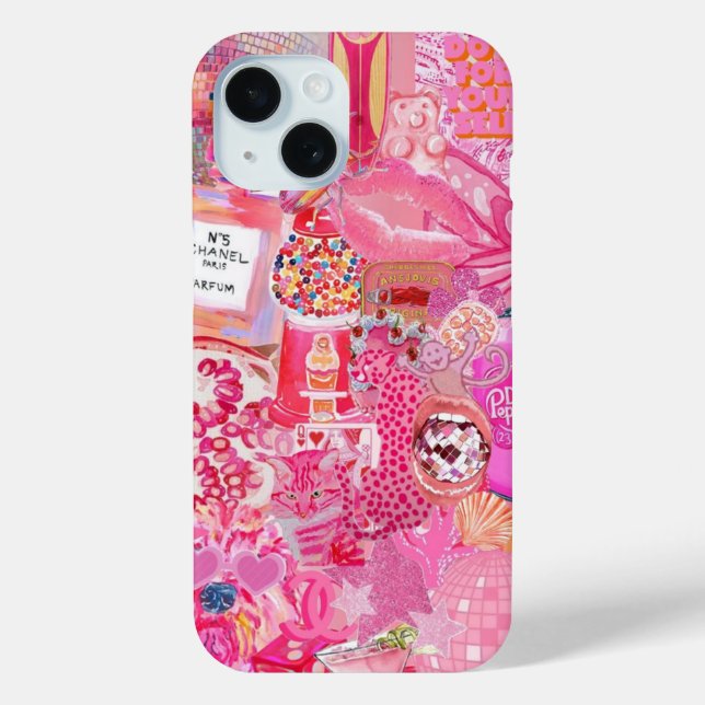 Funda De Case-Mate Para iPhone Collage Preppy, estuche Trendy Summer Collage Phon (Reverso )