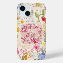 Funda Para iPhone 15 Collage Preppy, estuche Trendy Summer Collage Phon
