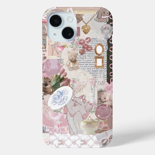 Funda De Case-Mate Para iPhone Collage Preppy, estuche Trendy Summer Collage Phon (Reverso )