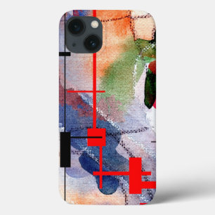 Funda Para iPhone 13 collage, técnicas mixtas y acuarela del arte