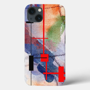 Funda Para iPhone 13 collage, técnicas mixtas y acuarela del arte