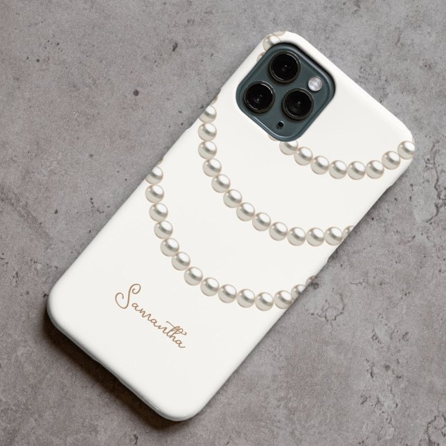 Funda De Case-Mate Para iPhone collares de perlas blancas (Subido por el creador)
