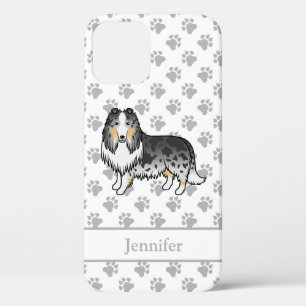 Funda Para iPhone 12 Collie Áspero Blue Merle Lindo Perro de Dibujos An