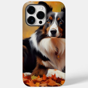 Funda Para iPhone 14 Pro Max De Case-Mate Collie fronteriza en otoño e inspira la caída