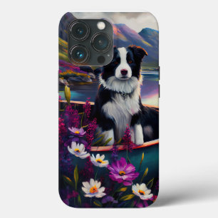 Funda Para iPhone 13 Pro Collie fronteriza en un remo: Una aventura escénic