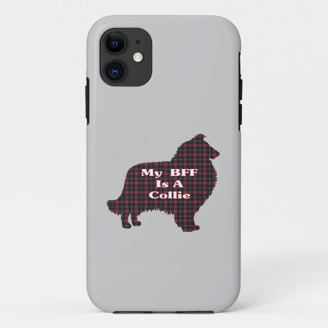 FUNDA DE Case-Mate PARA iPhone COLLIE ROUGH BFF (Reverso)
