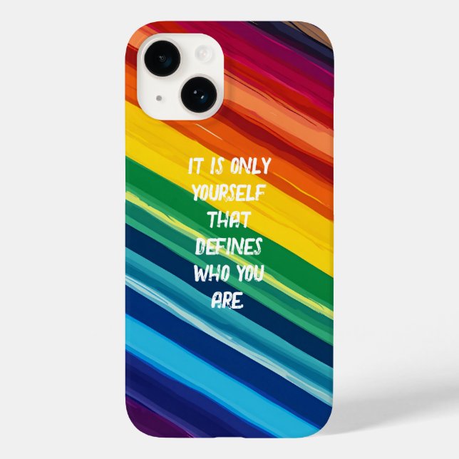 Funda De Case-Mate Para iPhone Color arcoiris (Reverso )